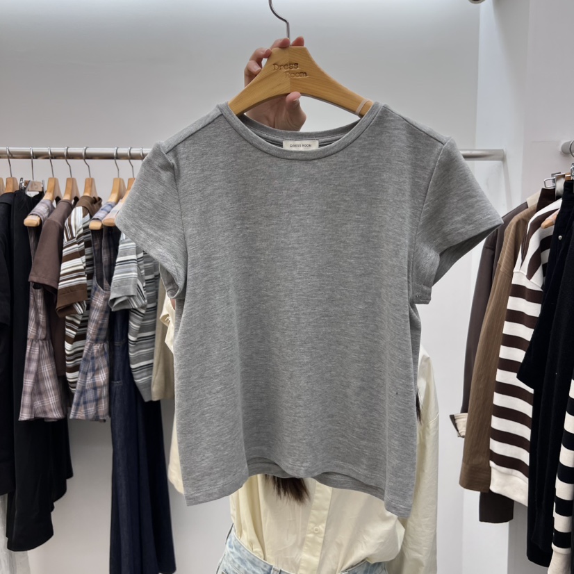 DRESS ROOM東大門㊣代購女士新品25秋冬人氣職業休閑真品T恤DRESS ROOMT恤圖色2