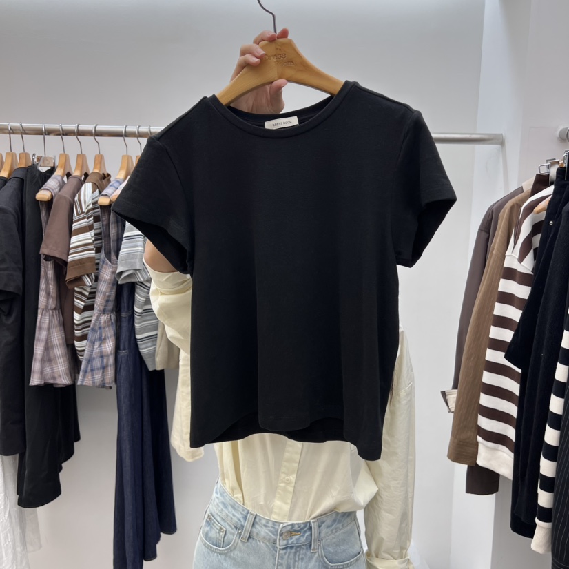 DRESS ROOM東大門㊣代購女士新品25秋冬人氣職業休閑真品T恤DRESS ROOMT恤圖色3