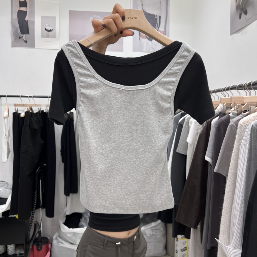 RECOVER東大門㊣實拍女裝新品真品熱賣時尚吊帶背心不含內搭RECOVER/MOMENT吊帶/背心圖色3