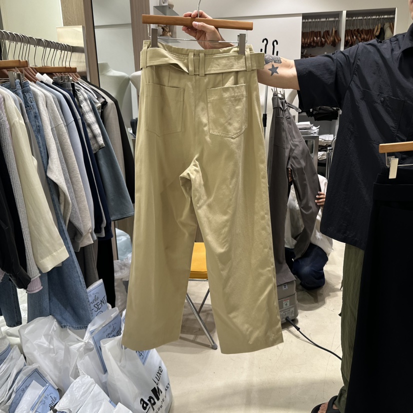MELO韓國直郵㊣女裝新款真品休閑時尚25秋冬休閑褲含腰帶棉質MELO休閑褲