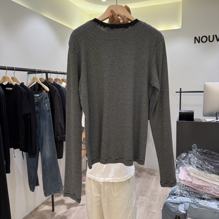 NOUVEAU韓國代購㊣女士新品時尚熱賣真品休閑人氣推薦長袖T恤NOUVEAU長袖T恤