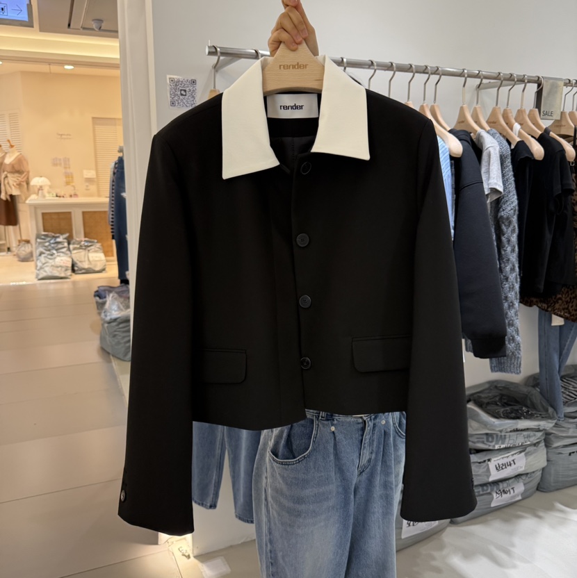 RENDER東大門㊣代購女士新品職業25秋冬推薦人氣休閑熱賣夾克RENDER夾克圖色2
