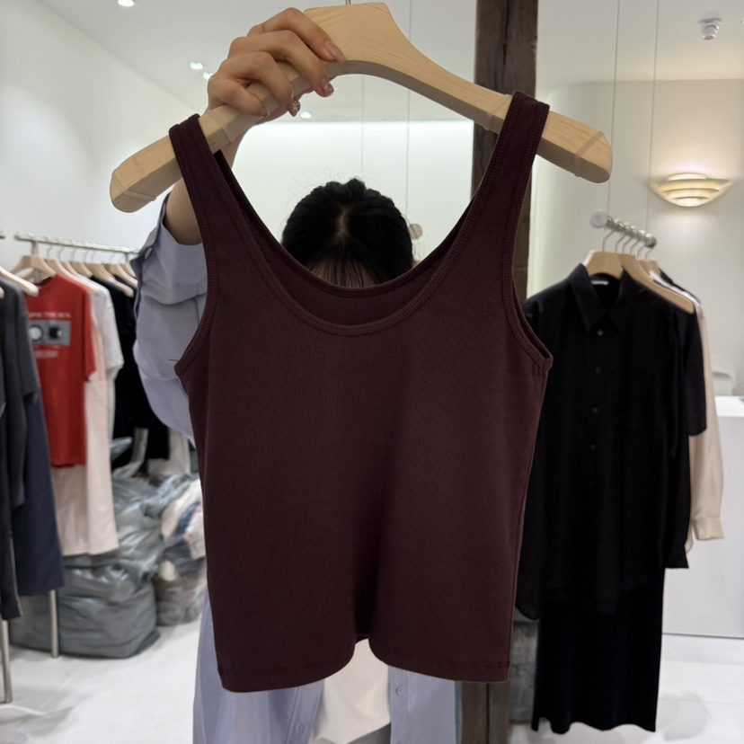 AVECNOUS東大門㊣實拍女裝新款25秋冬職業推薦真品吊帶背心AVECNOUS吊帶/背心