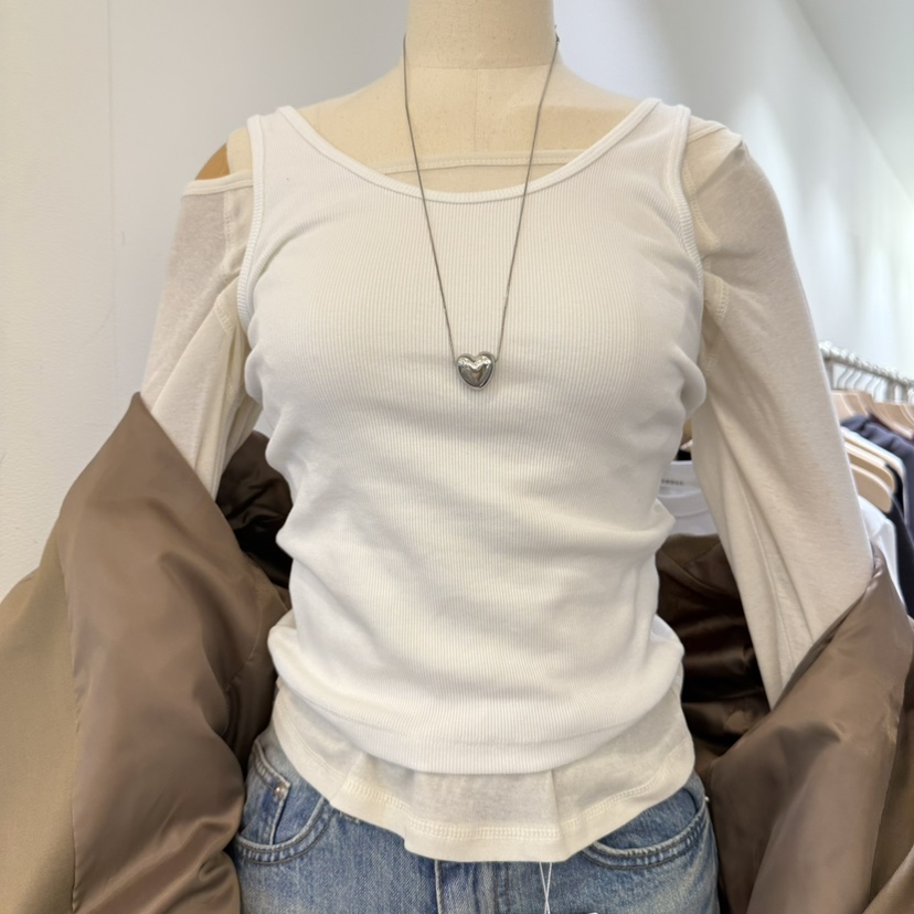 AVECNOUS東大門㊣實拍女裝新款25秋冬職業推薦真品吊帶背心AVECNOUS吊帶/背心圖色3