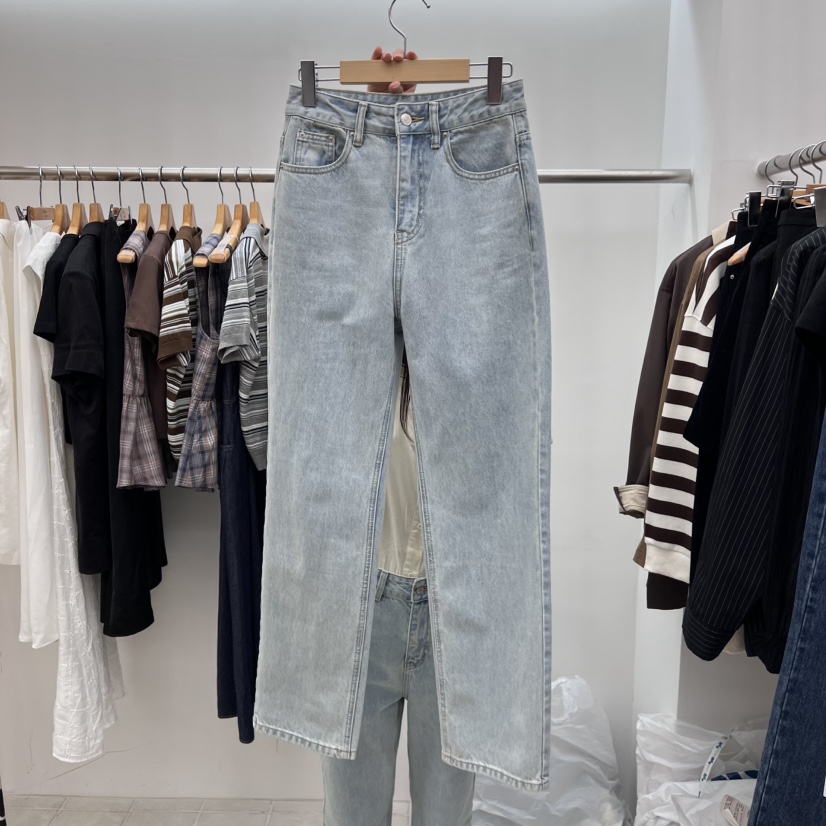 DRESS ROOM韓國代購㊣女士新款推薦時尚熱賣25秋冬真品牛仔褲DRESS ROOM牛仔褲圖色1