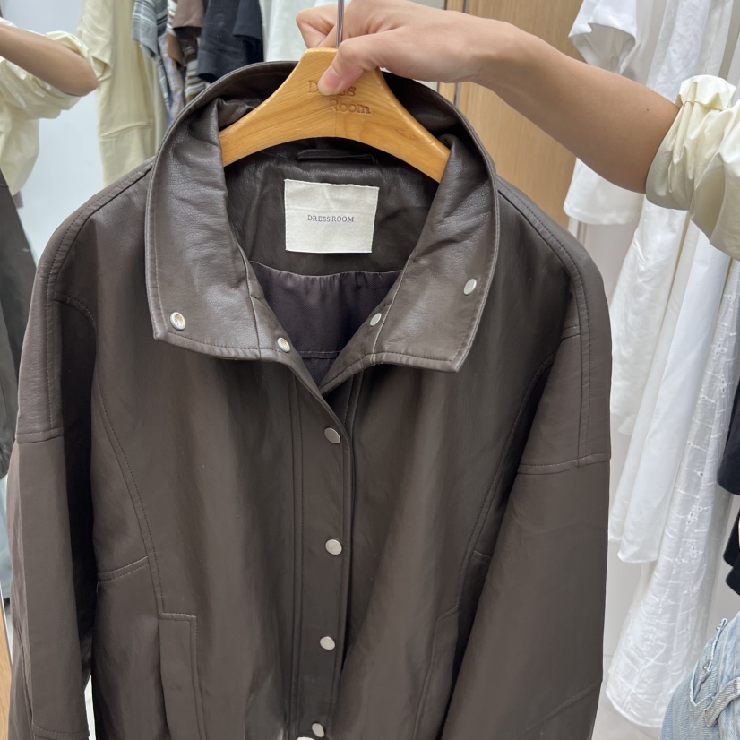 DRESS ROOM東大門㊣代購女士新品推薦真品時尚25秋冬熱賣夾克DRESS ROOM夾克