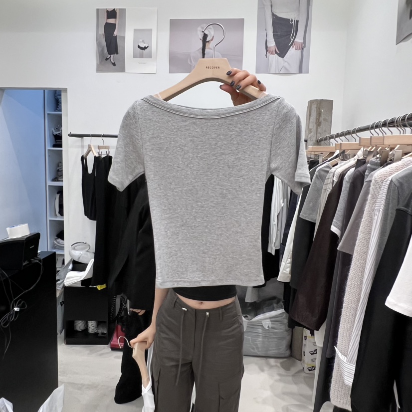 RECOVER東大門㊣直郵女士新品休閑時尚25秋冬真品熱賣人氣T恤RECOVER/MOMENTT恤圖色2