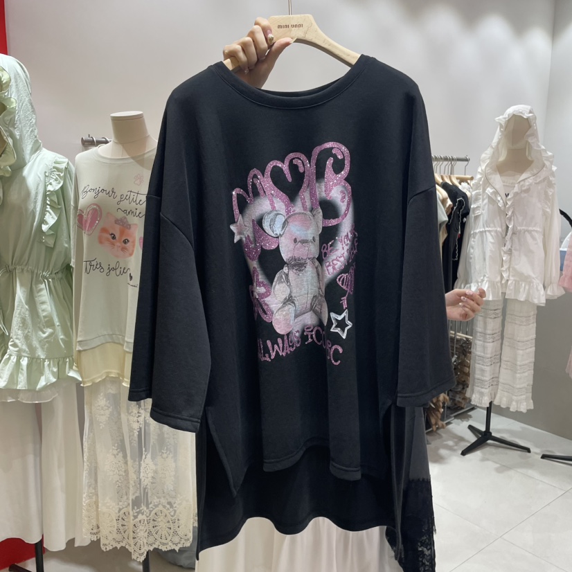 MINI UNNI東大門㊣直郵女裝新品推薦真品休閑時尚熱賣職業T恤MINI UNNIT恤圖色3