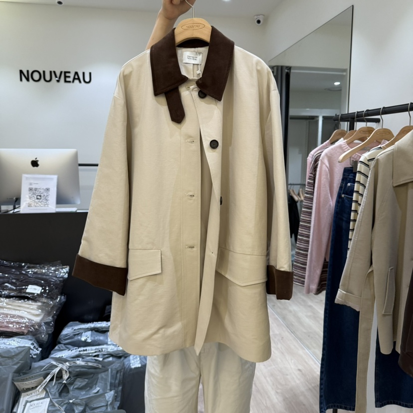 NOUVEAU韓國直郵㊣女裝新款時尚熱賣休閑人氣真品職業25秋冬夾克NOUVEAU夾克圖色1