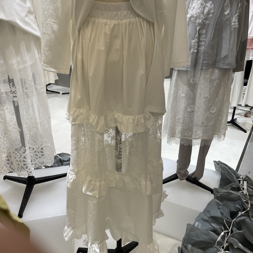 MINI UNNI東大門㊣直郵女裝新品時尚休閑推薦熱賣長裙荷葉邊MINI UNNI長裙圖色2