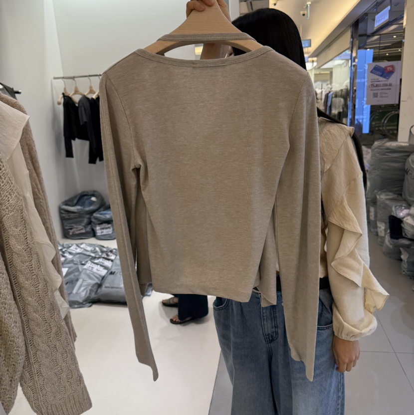 RENDER東大門㊣實拍女裝新品人氣真品熱賣職業推薦時尚長袖T恤RENDER長袖T恤