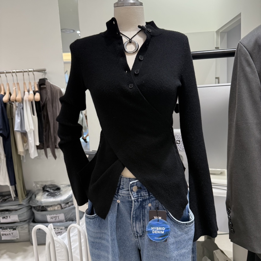 RENDER東大門㊣代購女裝新品人氣時尚真品25秋冬休閑針織衫RENDER針織衫圖色1