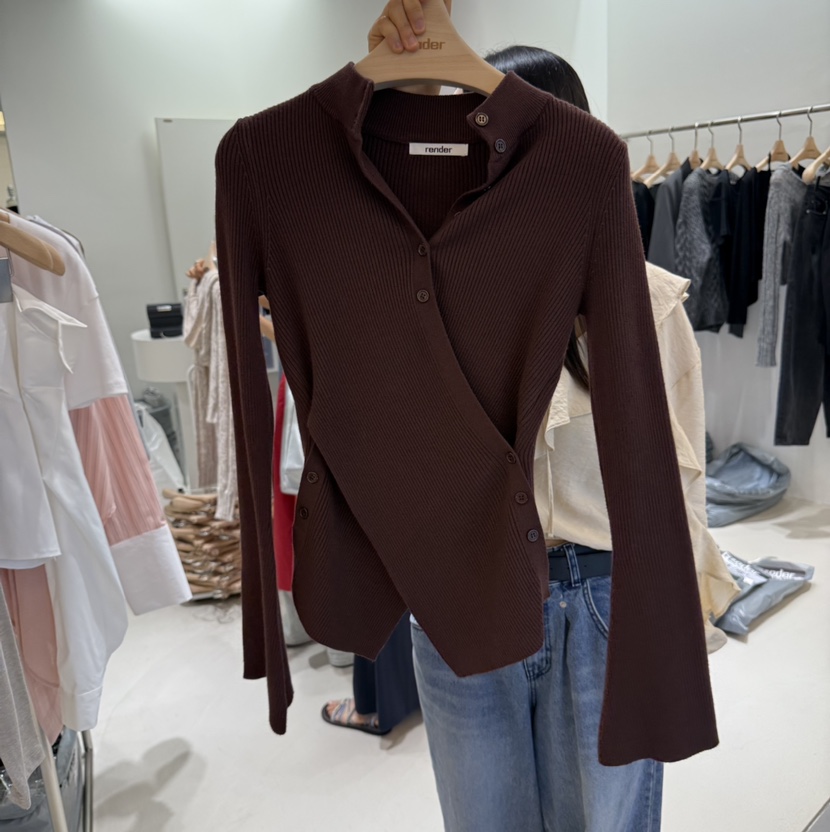 RENDER東大門㊣代購女裝新品人氣時尚真品25秋冬休閑針織衫RENDER針織衫圖色3