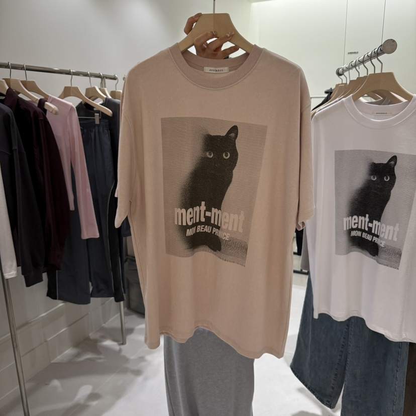AVECNOUS韓國代購㊣女裝新品職業時尚休閑25秋冬推薦熱賣T恤AVECNOUST恤圖色3