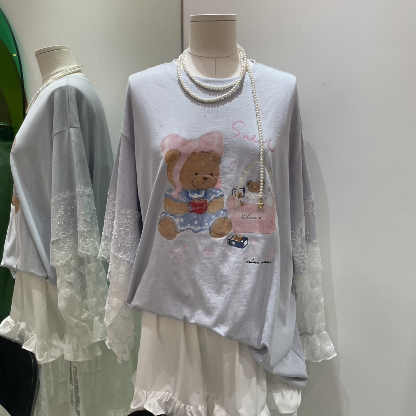 MINI UNNI東大門㊣代購女士新品休閑人氣時尚熱賣真品長袖T恤MINI UNNI長袖T恤圖色2