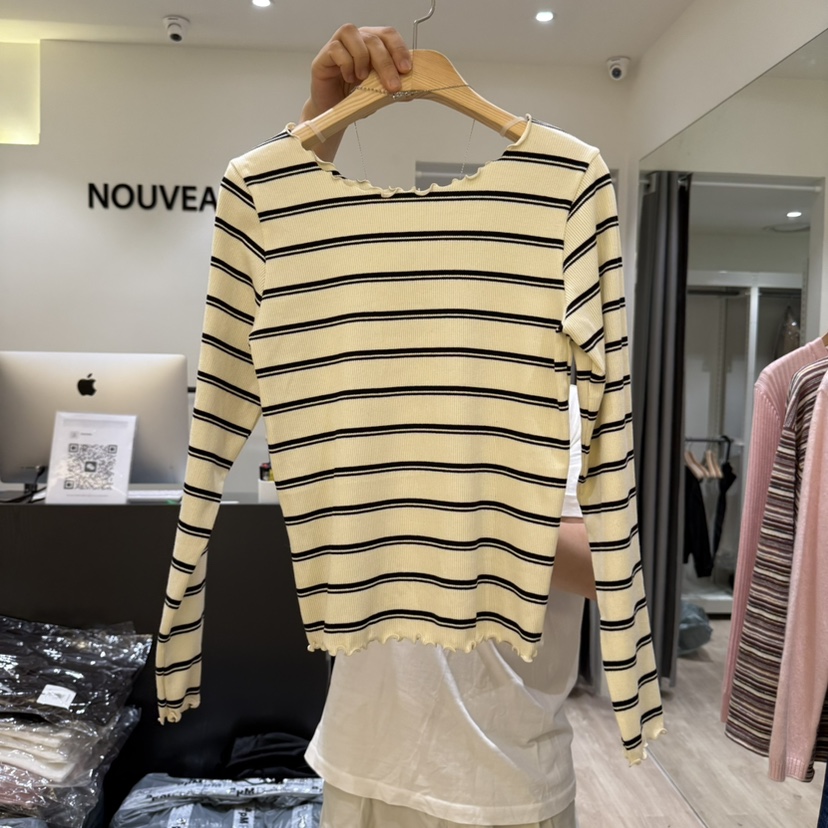 NOUVEAU韓國直郵㊣女士新款職業真品熱賣25秋冬人氣長袖T恤NOUVEAU長袖T恤