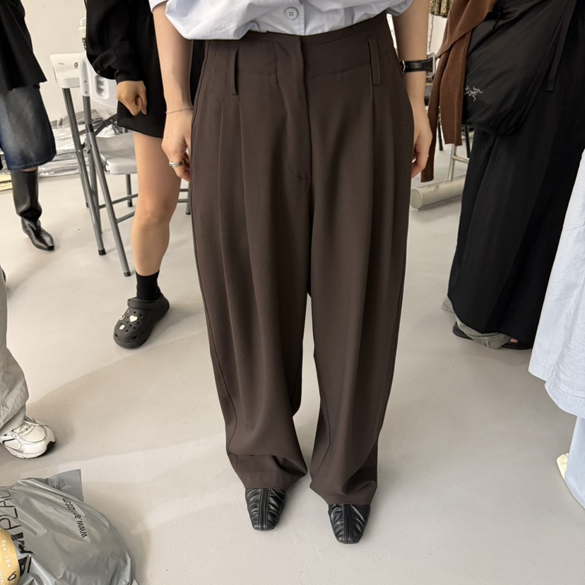 DOUBLE STANDARD/LE SMOKING/MAISONSTAFF東大門㊣代購女裝新品熱賣休閑褲不含腰帶MAISONSTAFF休閑褲圖色3