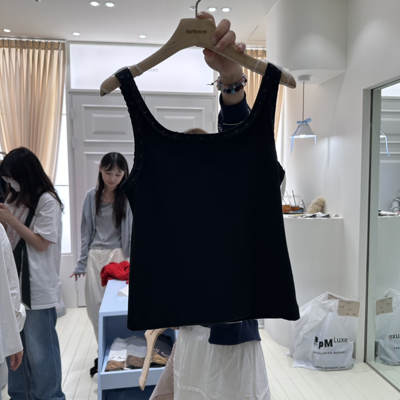 OURMOMENT韓國代購㊣女裝新品人氣職業休閑推薦時尚吊帶背心OURMOMENT吊帶/背心圖色3