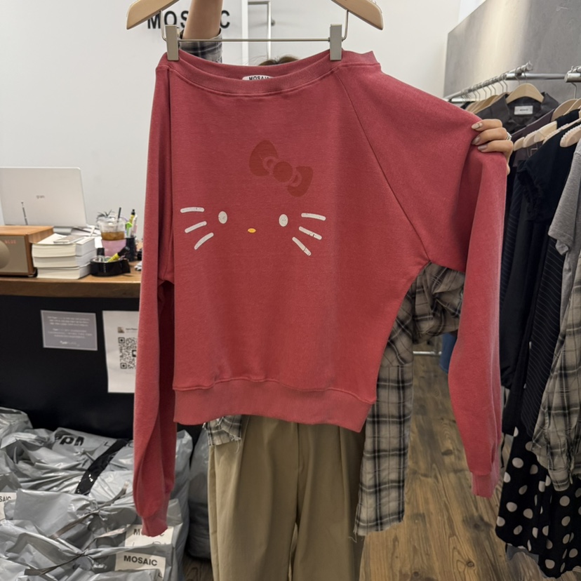 MOSAIC韓國代購㊣女裝新品熱賣時尚休閑人氣真品推薦25秋冬衛衣MOSAIC衛衣圖色1