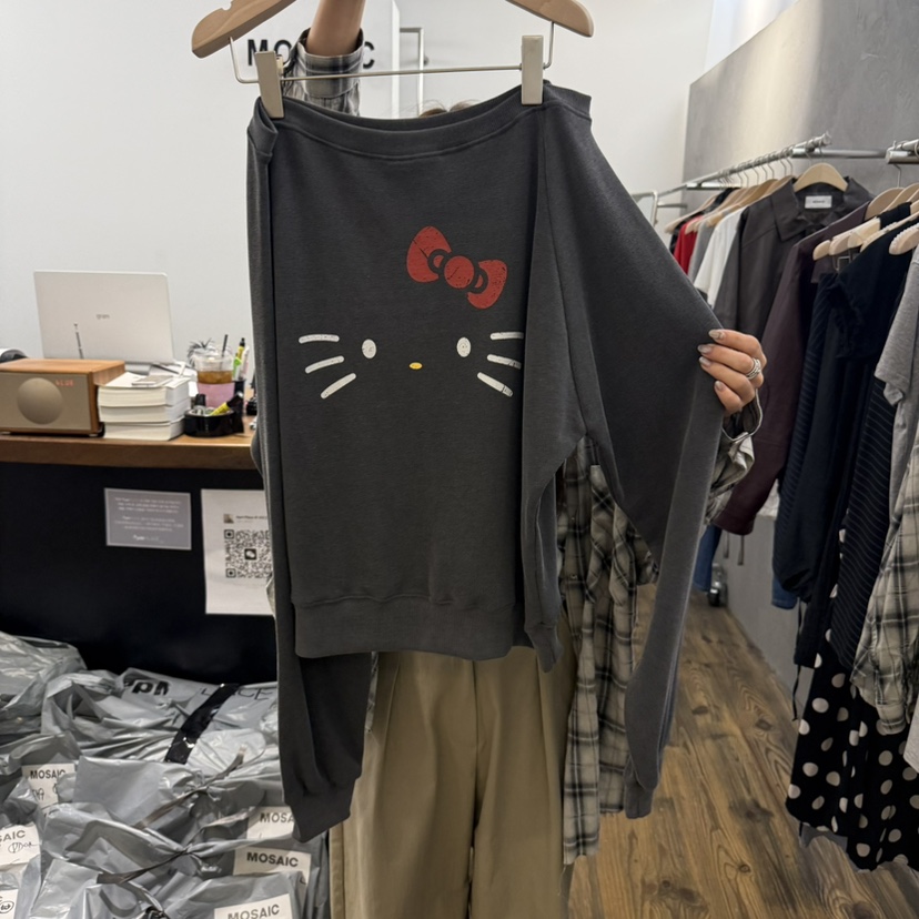 MOSAIC韓國代購㊣女裝新品熱賣時尚休閑人氣真品推薦25秋冬衛衣MOSAIC衛衣圖色2
