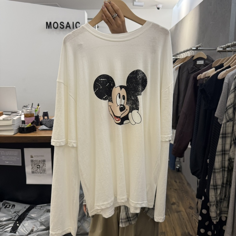 MOSAIC東大門㊣代購女士新品休閑熱賣25秋冬時尚推薦長袖T恤MOSAIC長袖T恤圖色2
