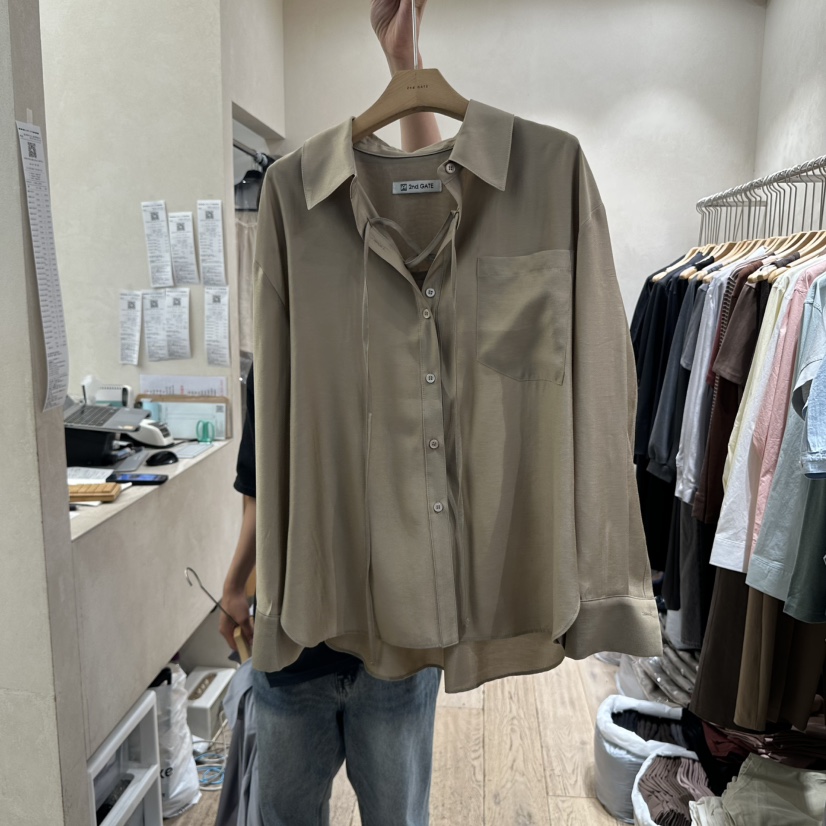 2ND GATE東大門㊣代購女裝新品時尚25秋冬人氣真品襯衫蕾絲衫2ND GATE襯衫/蕾絲衫圖色2