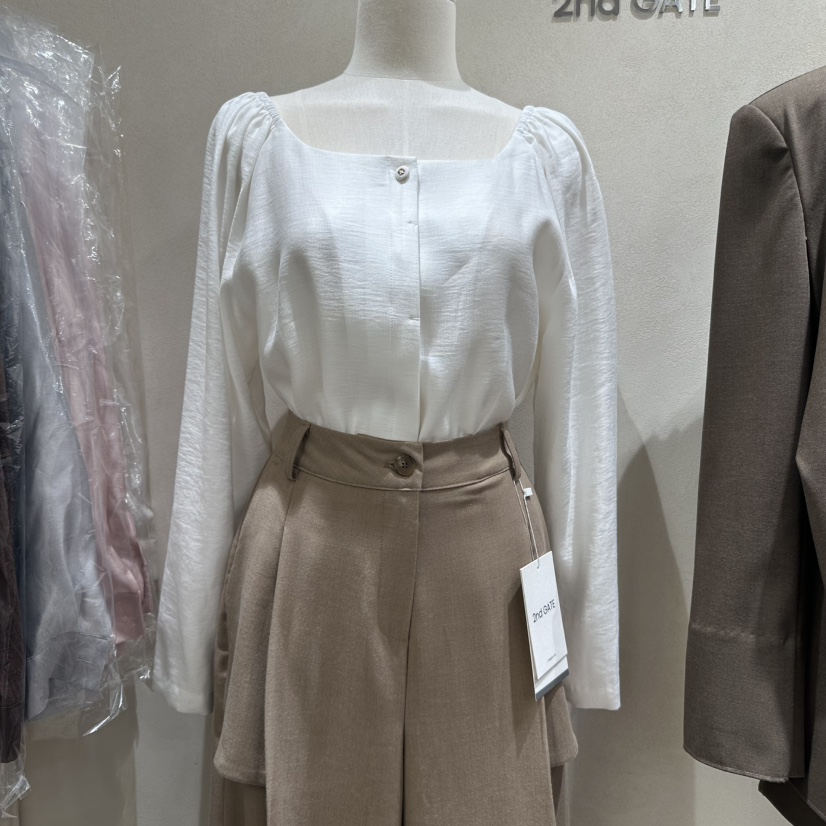 2ND GATE韓國代購㊣女裝新款休閑時尚25秋冬真品襯衫蕾絲衫2ND GATE襯衫/蕾絲衫圖色1