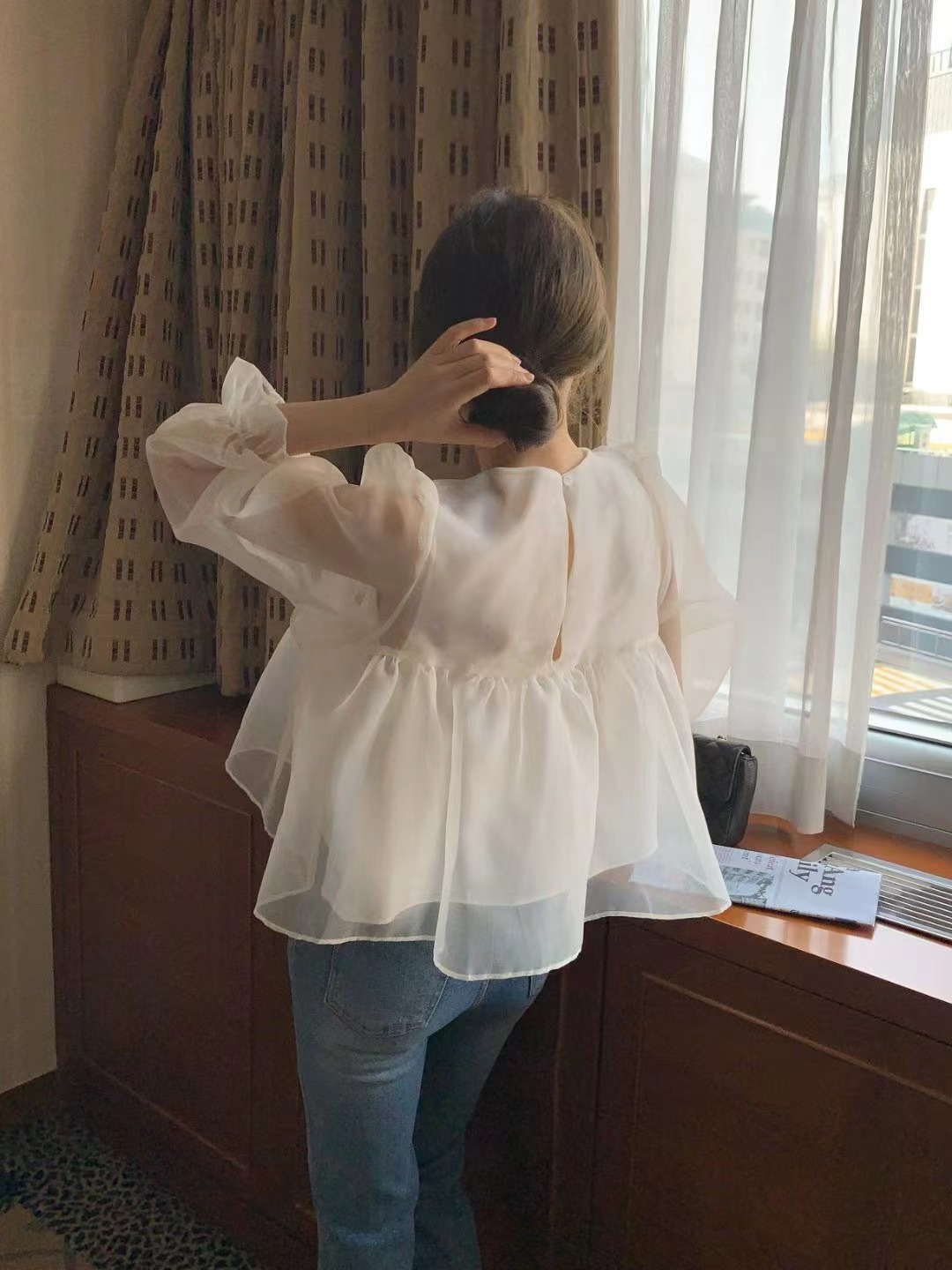 CRONG韓國代購㊣女裝新品休閑真品推薦職業熱賣人氣襯衫蕾絲衫CRONG襯衫/蕾絲衫