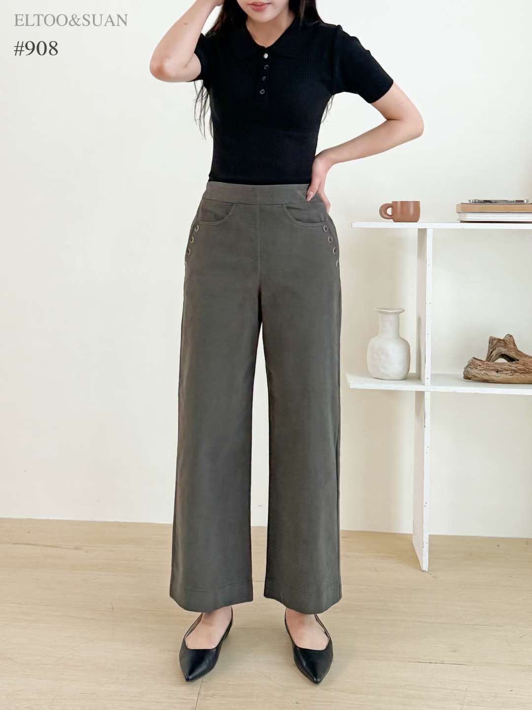 SUAN韓國直郵㊣女士新品25秋冬職業時尚熱賣休閑推薦休閑褲SUAN休閑褲圖色2