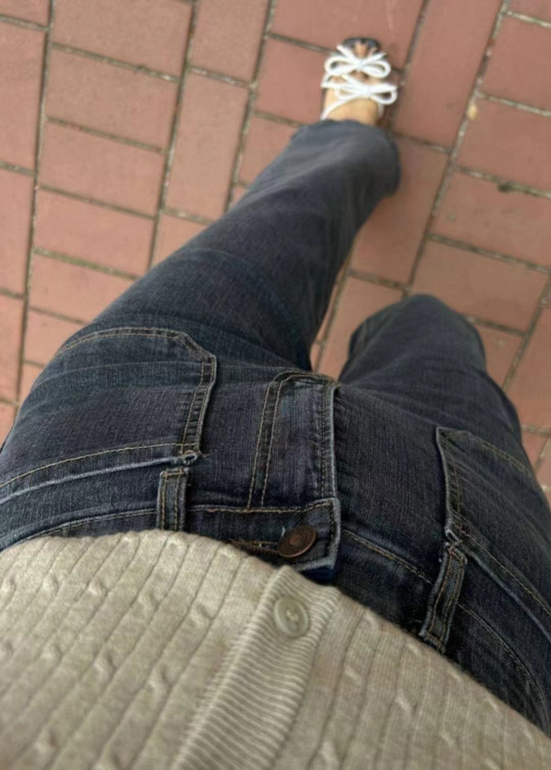 PI2韓國直郵㊣女士新款真品25秋冬職業熱賣休閑時尚推薦牛仔褲Pi2牛仔褲