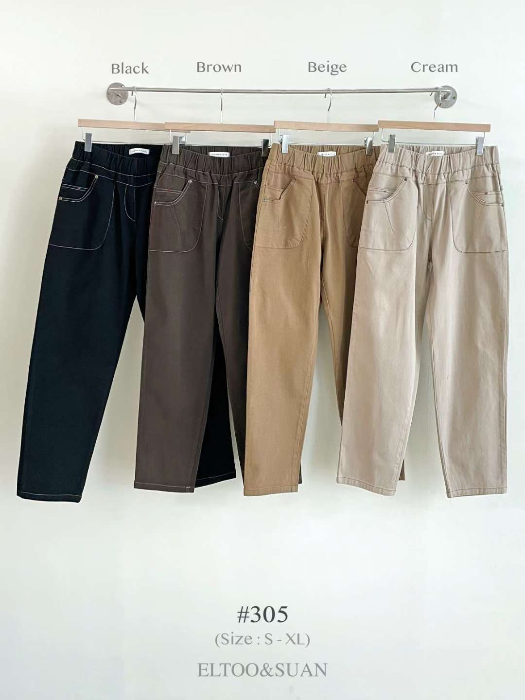 SUAN韓國代購㊣女裝新品25秋冬職業人氣休閑推薦熱賣休閑褲SUAN休閑褲圖色1左一色