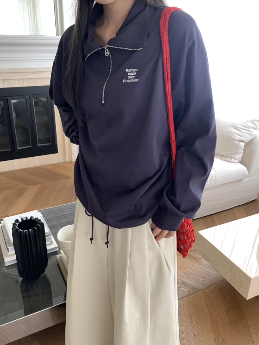 PEBBLE東大門㊣實拍女裝新款休閑時尚熱賣職業推薦人氣衛衣PEBBLE/LAYER衛衣