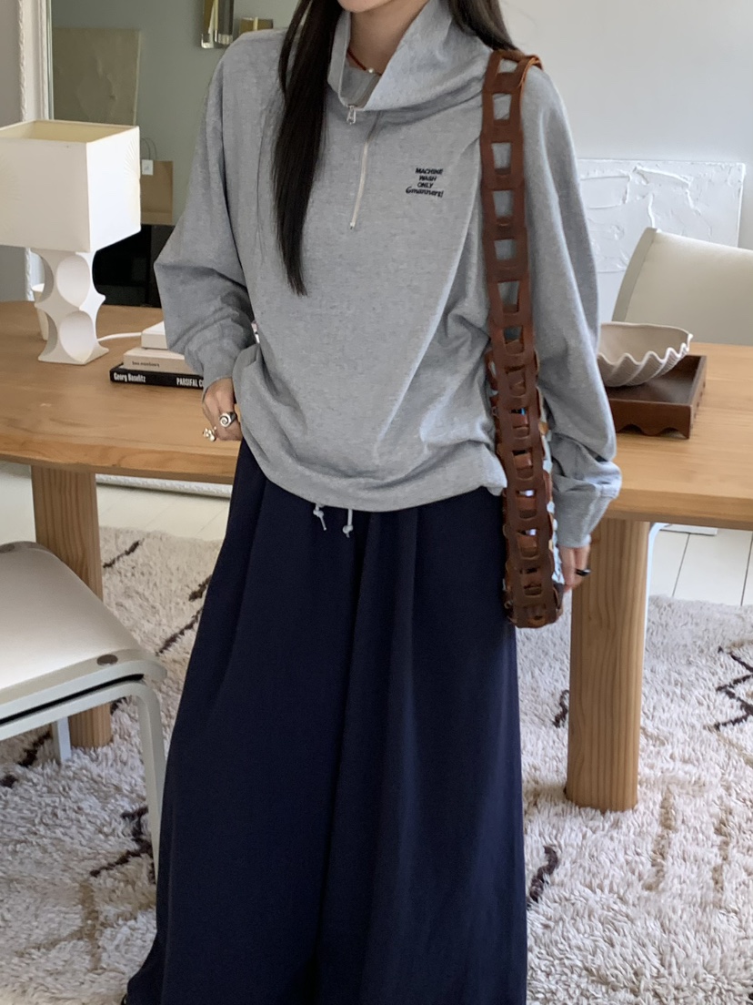 PEBBLE東大門㊣實拍女裝新款休閑時尚熱賣職業推薦人氣衛衣PEBBLE/LAYER衛衣