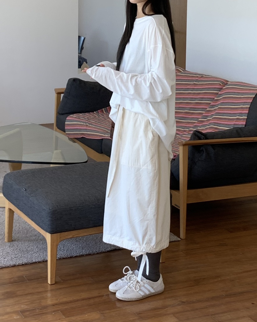 PEBBLE東大門㊣實拍女裝新款時尚休閑推薦25秋冬熱賣真品長裙PEBBLE/LAYER長裙
