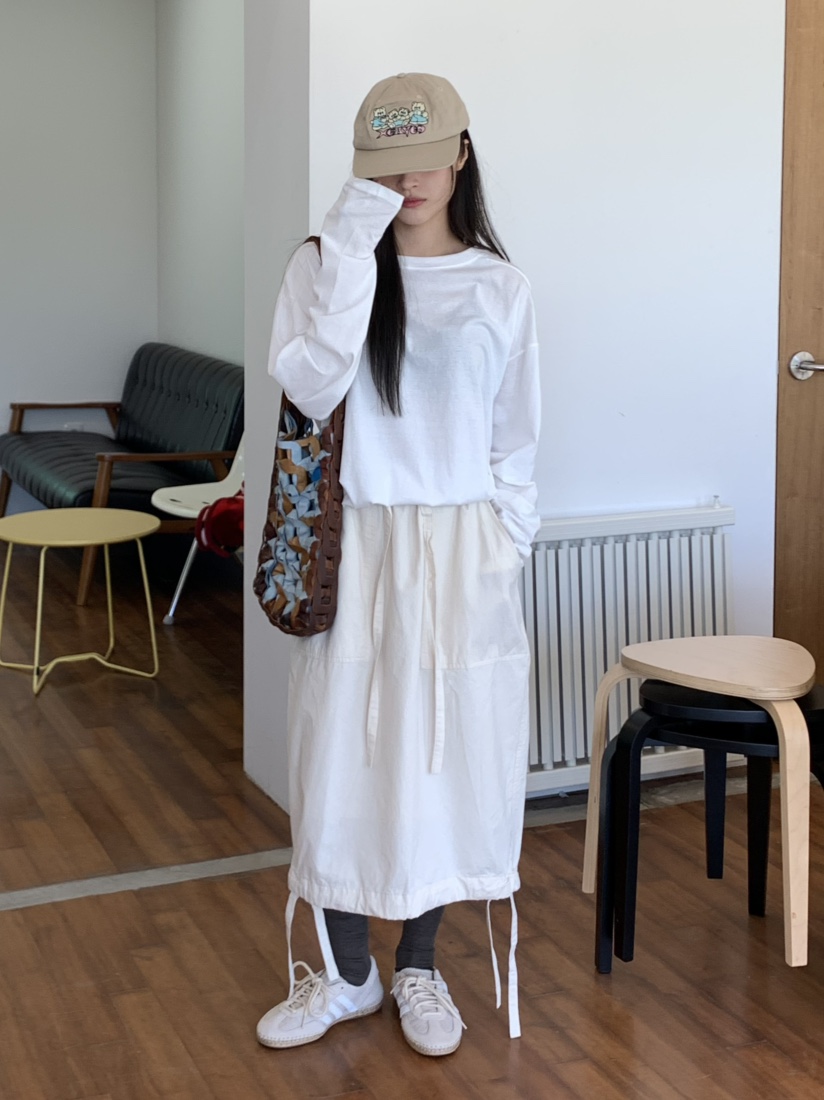 PEBBLE東大門㊣實拍女裝新款時尚休閑推薦25秋冬熱賣真品長裙PEBBLE/LAYER長裙