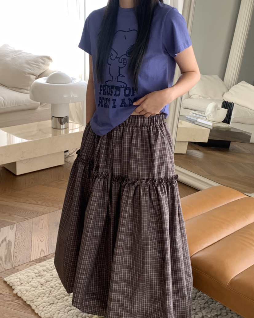 PEBBLE東大門㊣直郵女士新品職業推薦時尚熱賣真品休閑長裙PEBBLE/LAYER長裙