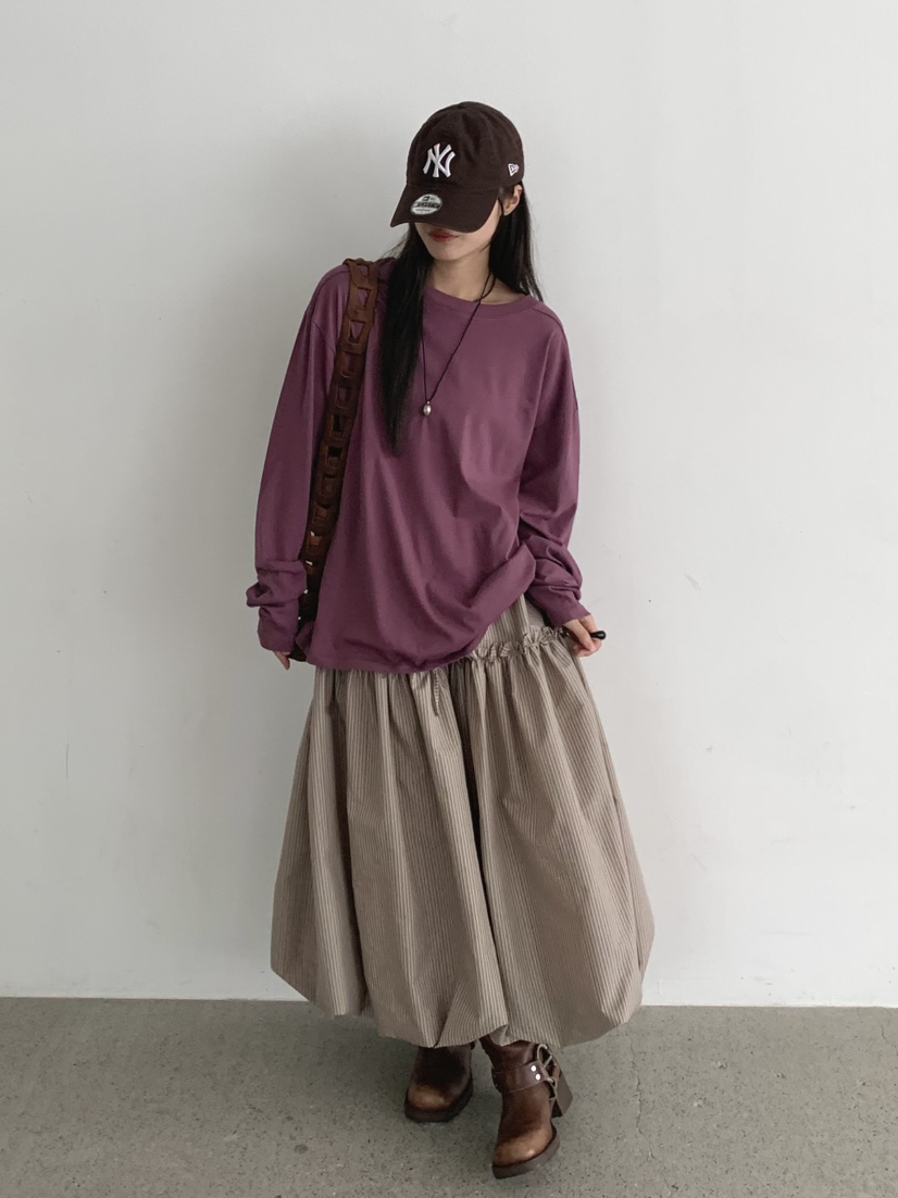 PEBBLE東大門㊣直郵女士新品職業推薦時尚熱賣真品休閑長裙PEBBLE/LAYER長裙