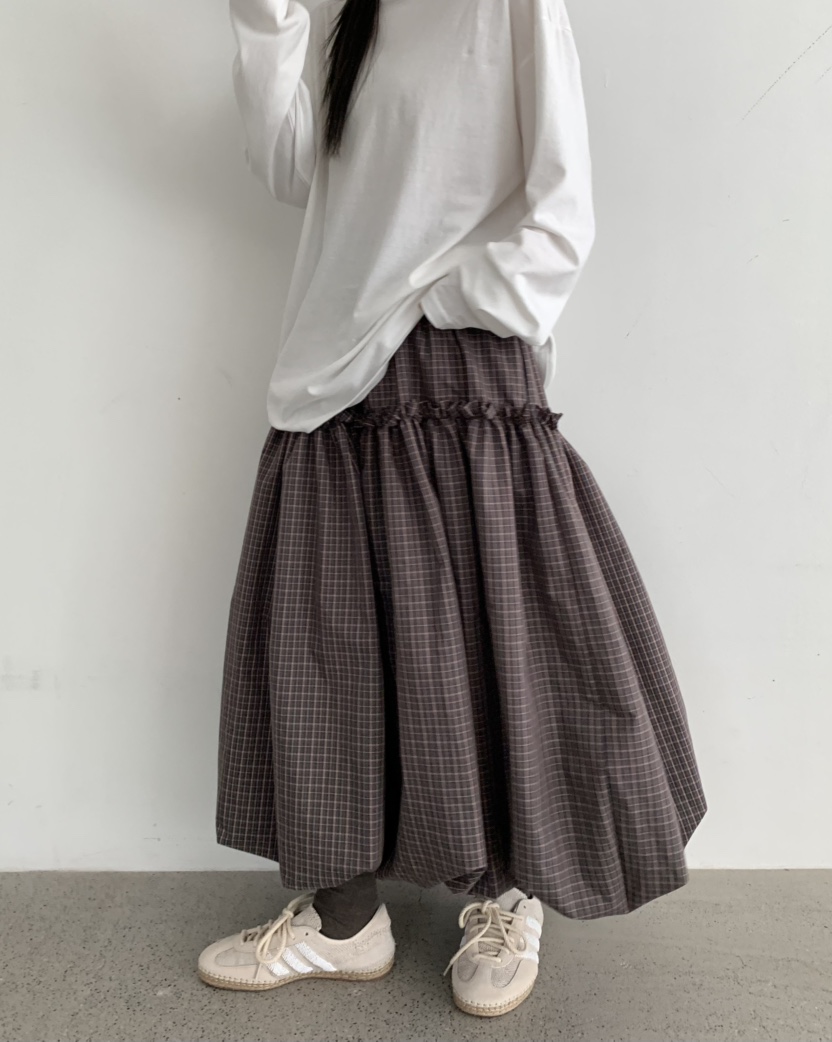 PEBBLE東大門㊣直郵女士新品職業推薦時尚熱賣真品休閑長裙PEBBLE/LAYER長裙