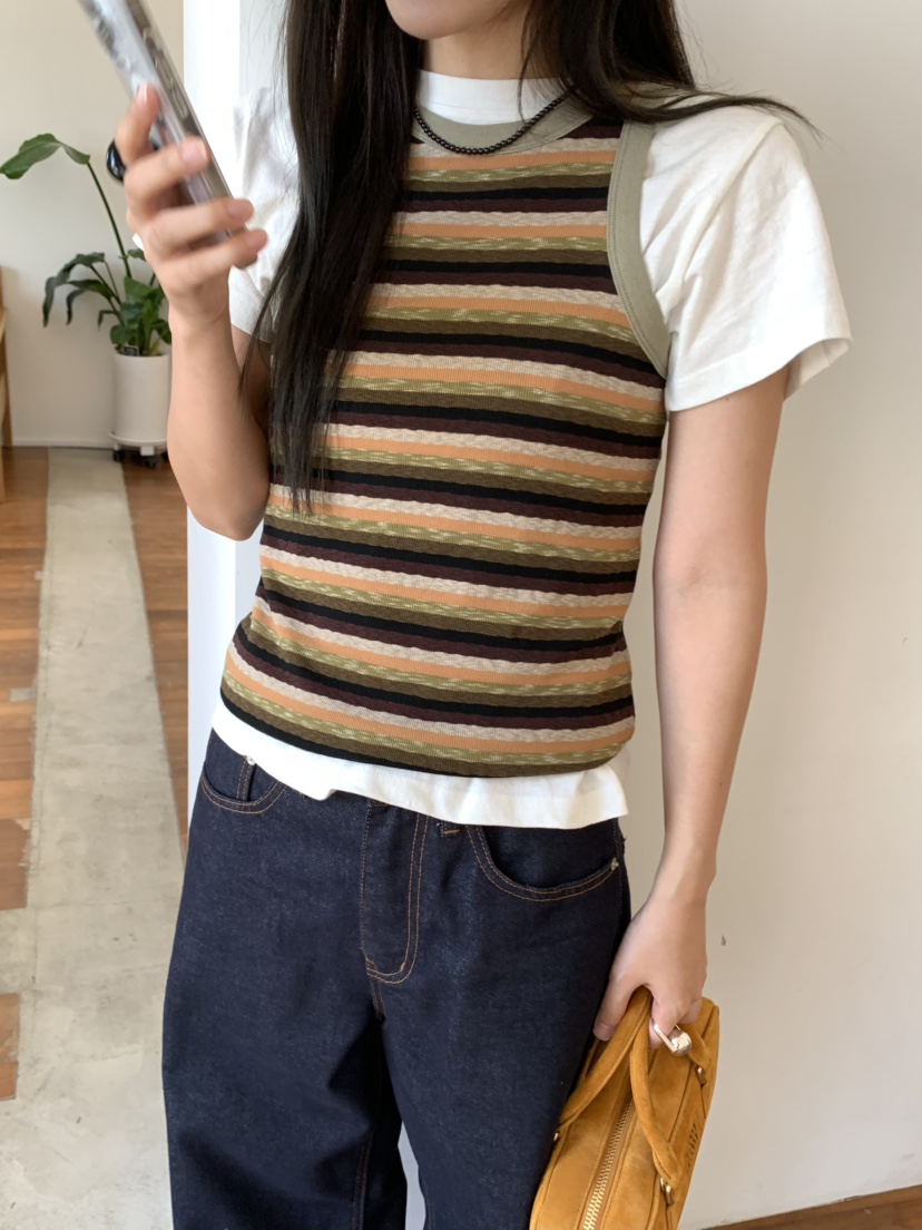 PEBBLE韓國代購㊣女裝新款時尚人氣熱賣25秋冬真品吊帶背心PEBBLE/LAYER吊帶/背心
