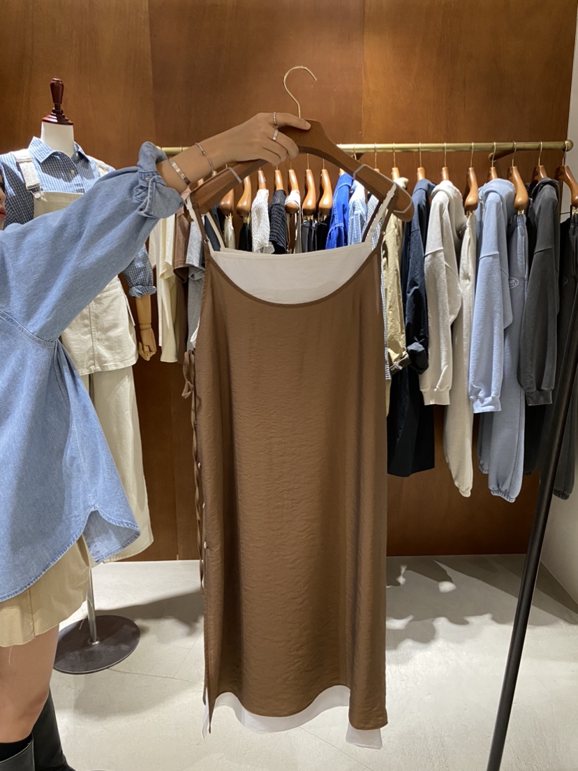 HEBON韓國代購㊣女裝新品25秋冬真品休閑推薦時尚職業連衣裙HEBON連衣裙