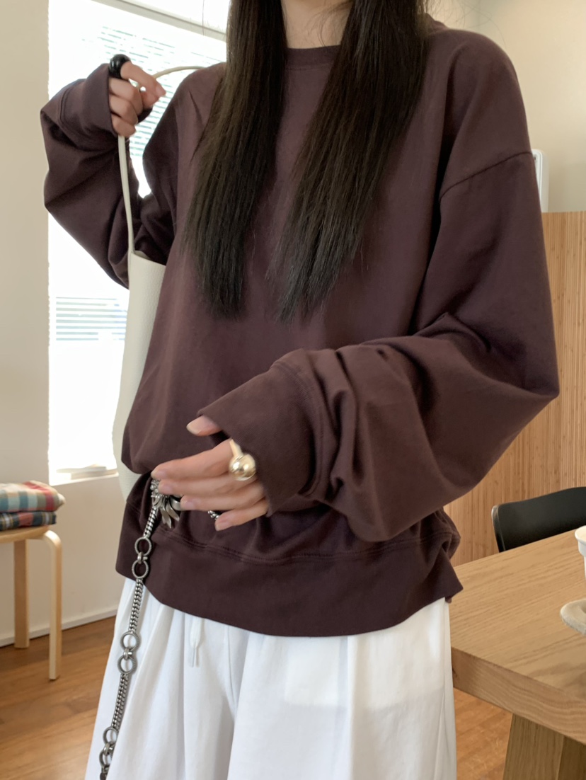 PEBBLE東大門㊣直郵女裝新款時尚人氣推薦休閑熱賣職業衛衣PEBBLE/LAYER衛衣