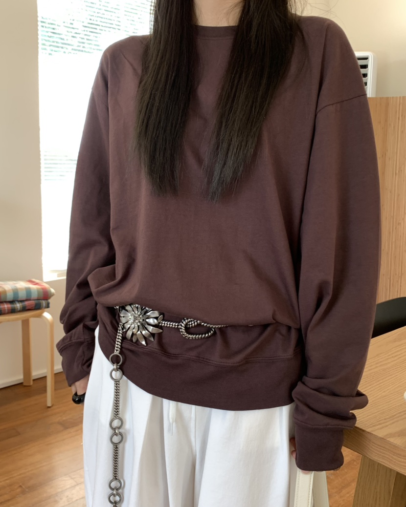 PEBBLE東大門㊣直郵女裝新款時尚人氣推薦休閑熱賣職業衛衣PEBBLE/LAYER衛衣