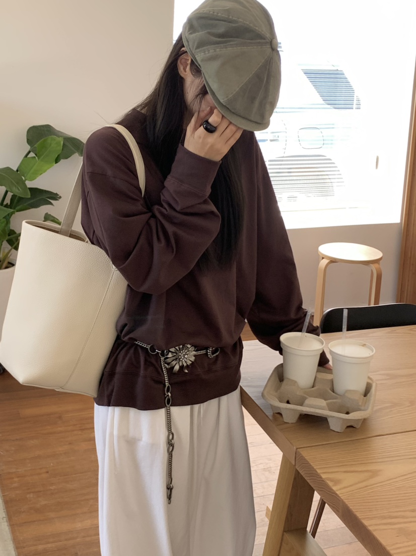 PEBBLE東大門㊣直郵女裝新款時尚人氣推薦休閑熱賣職業衛衣PEBBLE/LAYER衛衣