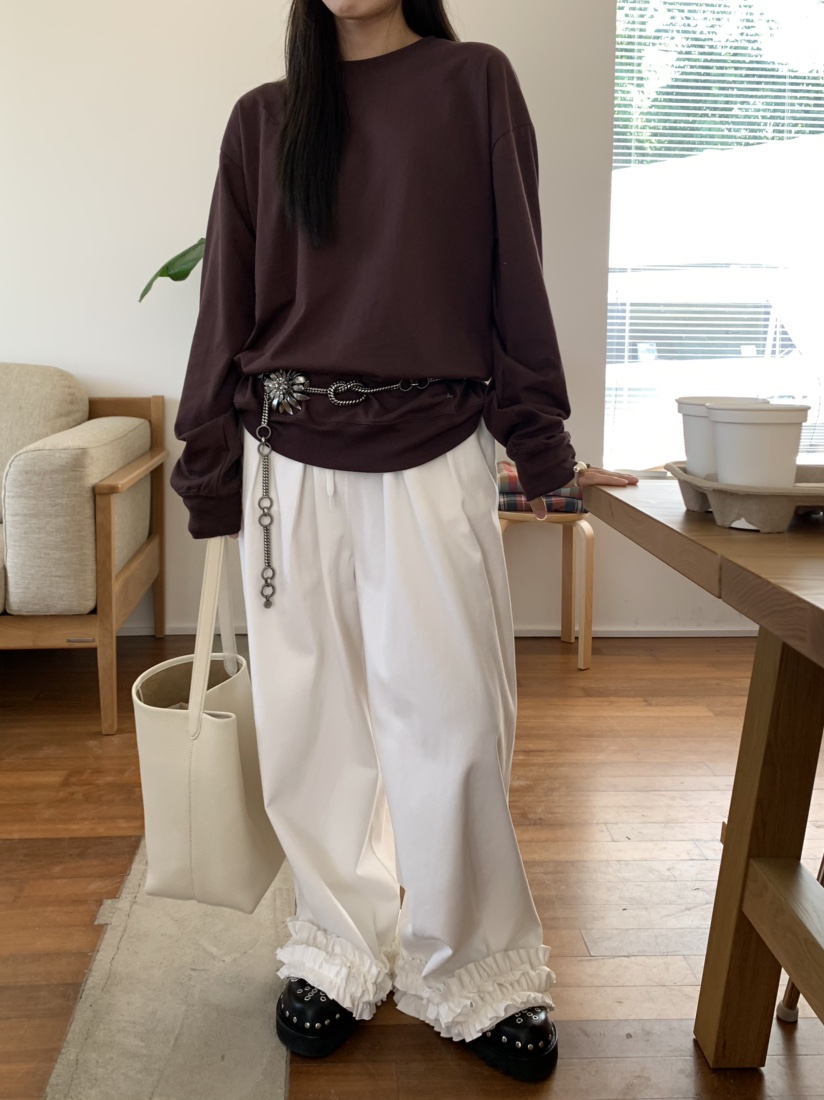 PEBBLE東大門㊣直郵女裝新款時尚人氣推薦休閑熱賣職業衛衣PEBBLE/LAYER衛衣