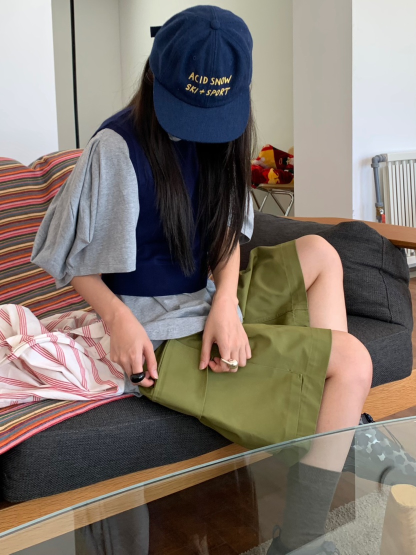 PEBBLE東大門㊣直郵女裝新品人氣真品休閑時尚推薦職業短褲PEBBLE/LAYER短褲