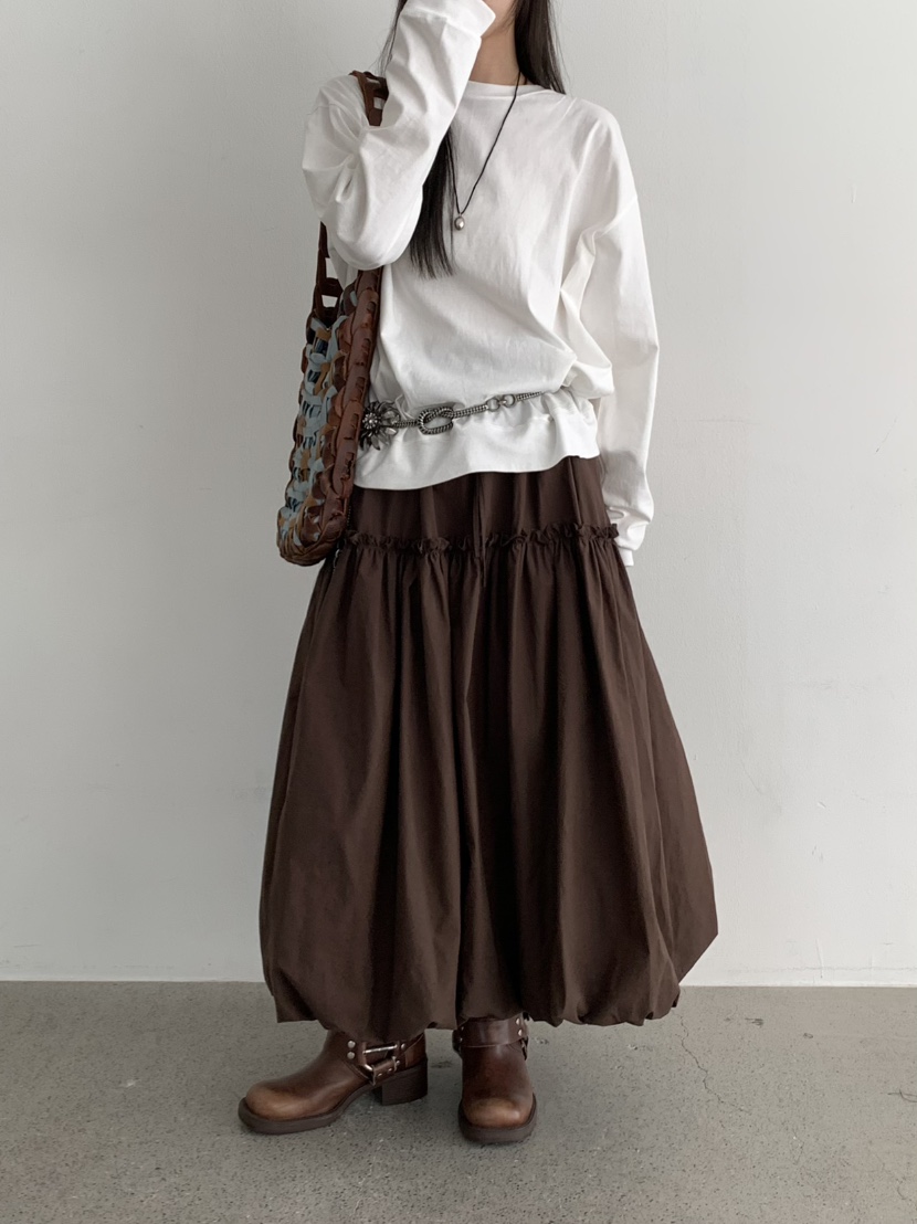 PEBBLE東大門㊣直郵女士新品職業真品熱賣休閑時尚25秋冬長裙PEBBLE/LAYER長裙