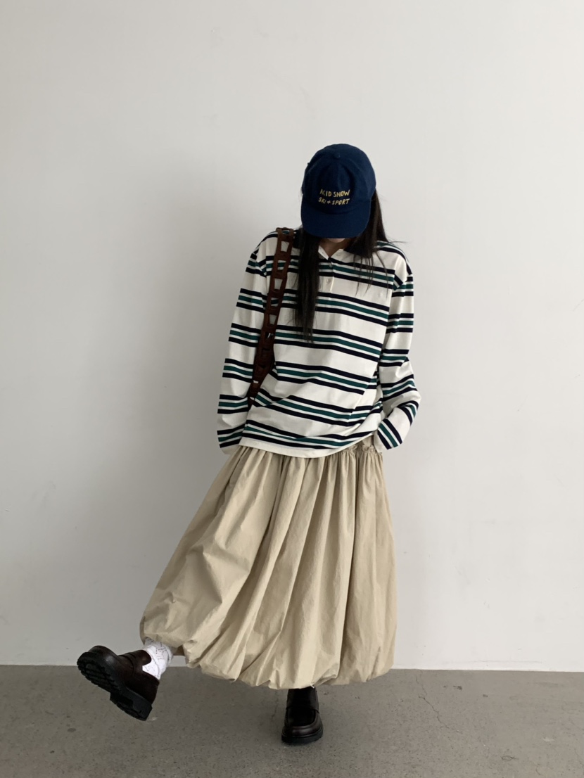 PEBBLE東大門㊣直郵女士新品職業真品熱賣休閑時尚25秋冬長裙PEBBLE/LAYER長裙