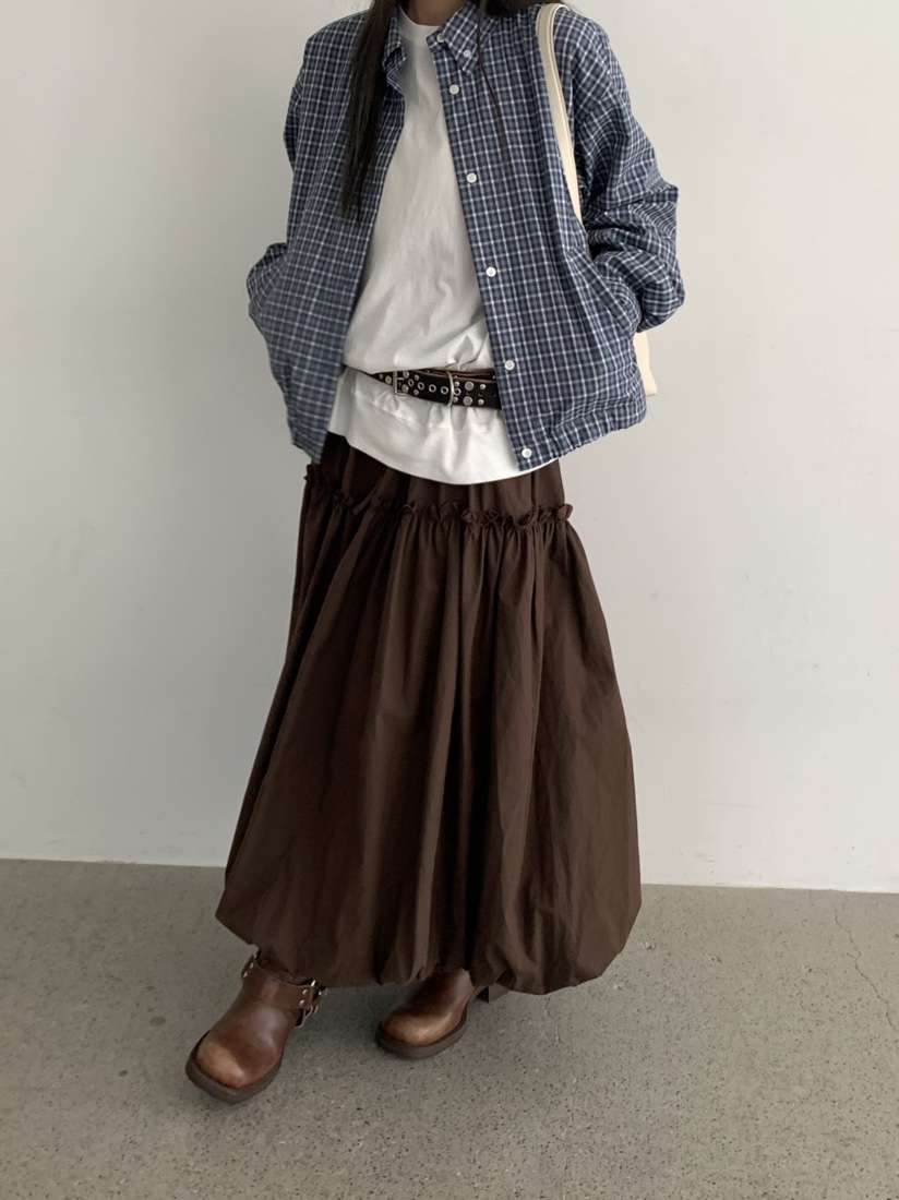 PEBBLE東大門㊣直郵女士新品職業真品熱賣休閑時尚25秋冬長裙PEBBLE/LAYER長裙