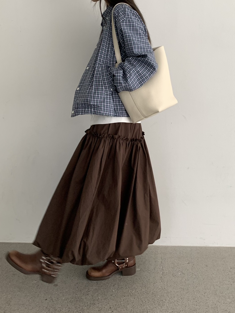 PEBBLE東大門㊣直郵女士新品職業真品熱賣休閑時尚25秋冬長裙PEBBLE/LAYER長裙