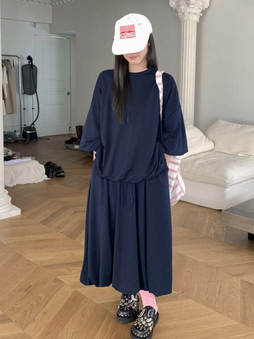 PEBBLE東大門㊣代購女士新品休閑推薦真品時尚熱賣25秋冬長裙PEBBLE/LAYER長裙